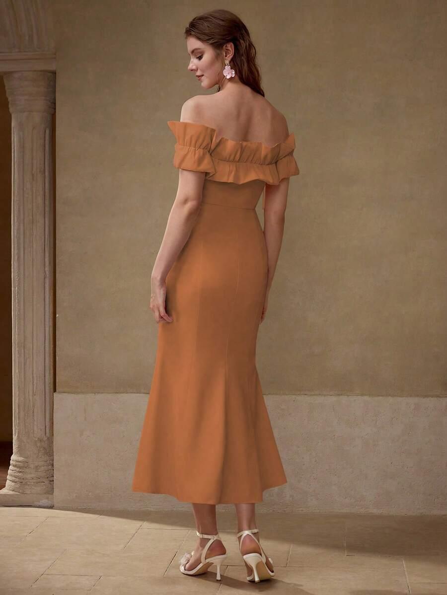ELEGANCKA SUKIENKA MIDI ODKRYTE RAMIONA