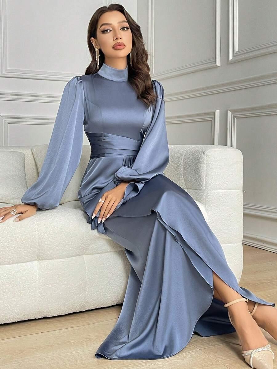 NIEBIESKA MAXI SUKIENKA