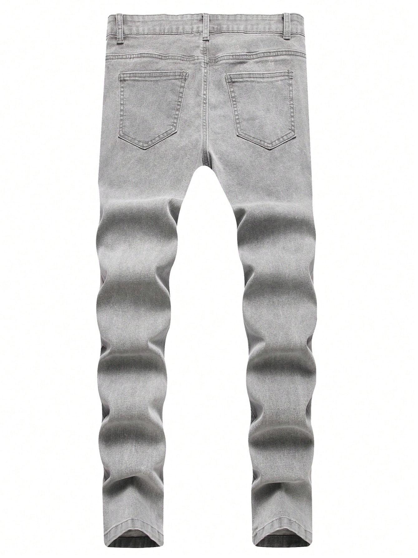 SZARE SPODNIE JEANS