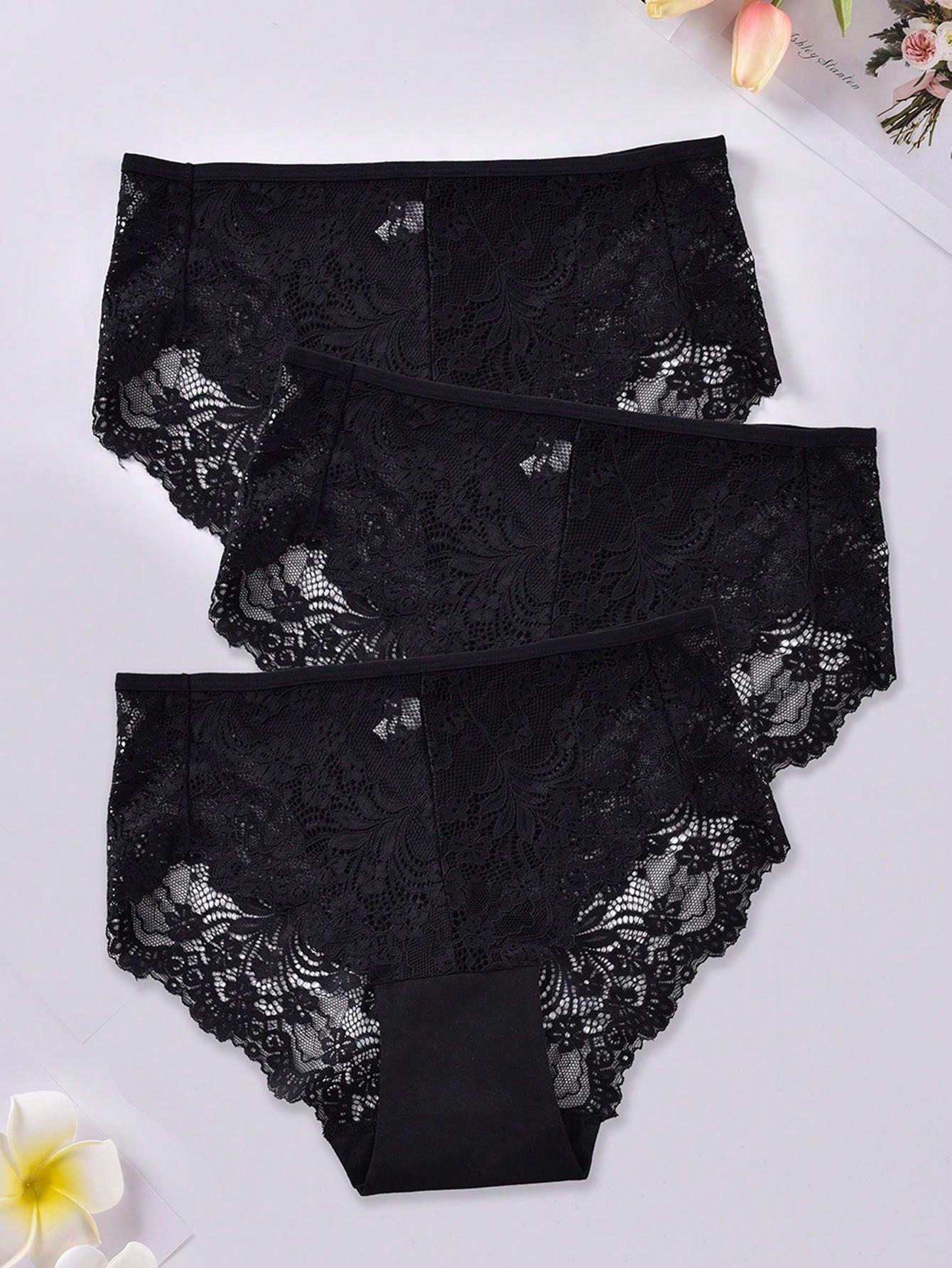 koronkowe majtki figi 3-pack