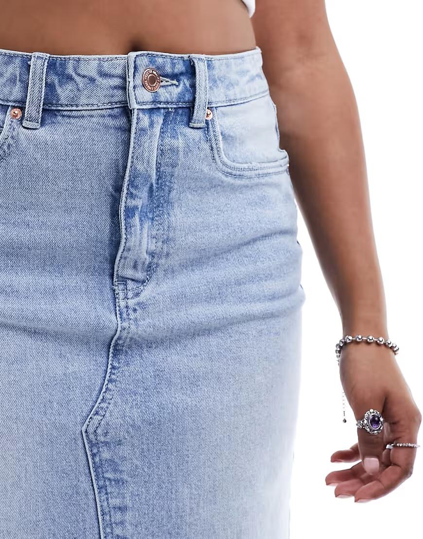 NIEBIESKA MIDI SPÓDNICA JEANS