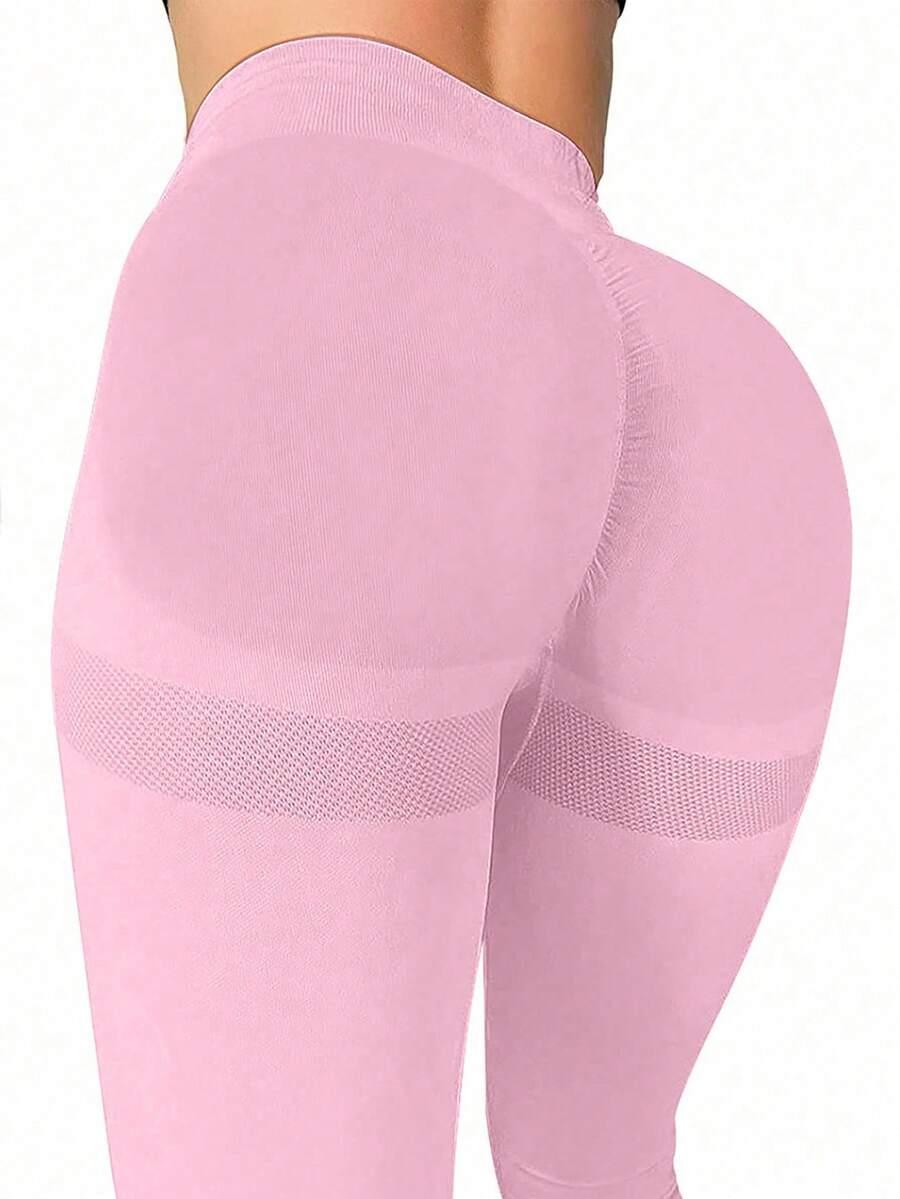 RÓŻOWE LEGGINSY WYSOKI STAN