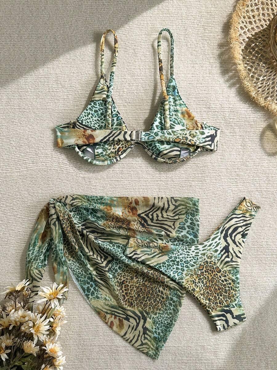 góra od bikini pareo komplet