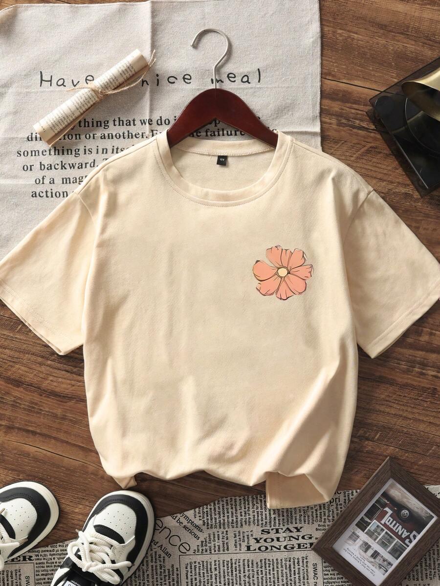 T-SHIRT Z NADRUKIEM NA TYLE