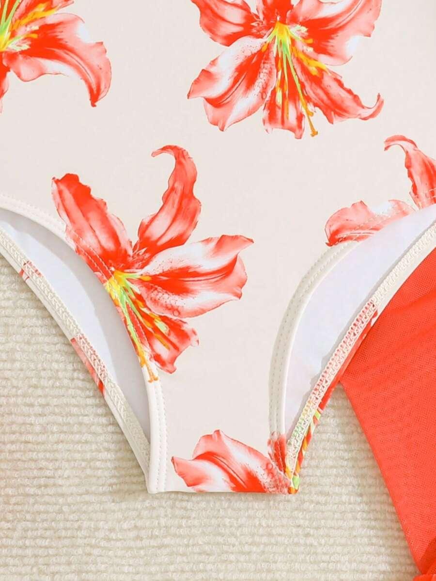 STRÓJ KĄPIELOWY JEDNOCZĘŚCIOWY sarong komplet 