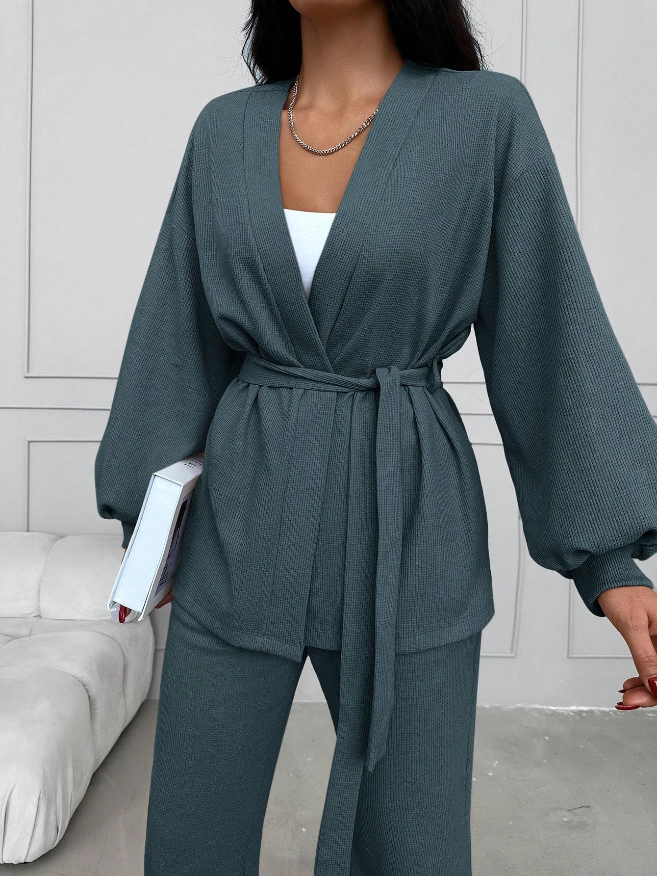 SWETER SPODNIE KOMPLET