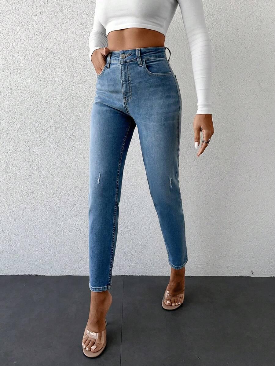 NIEBIESKIE SPODNIE JEANS