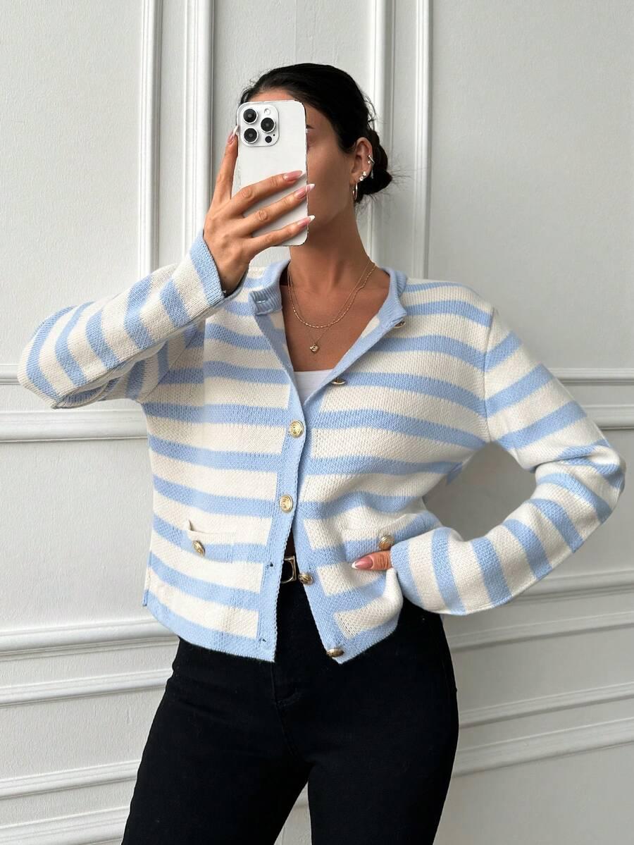 SWETER DAMSKI ROZPINANY OKRĄGŁY DEKOLT REGULAR