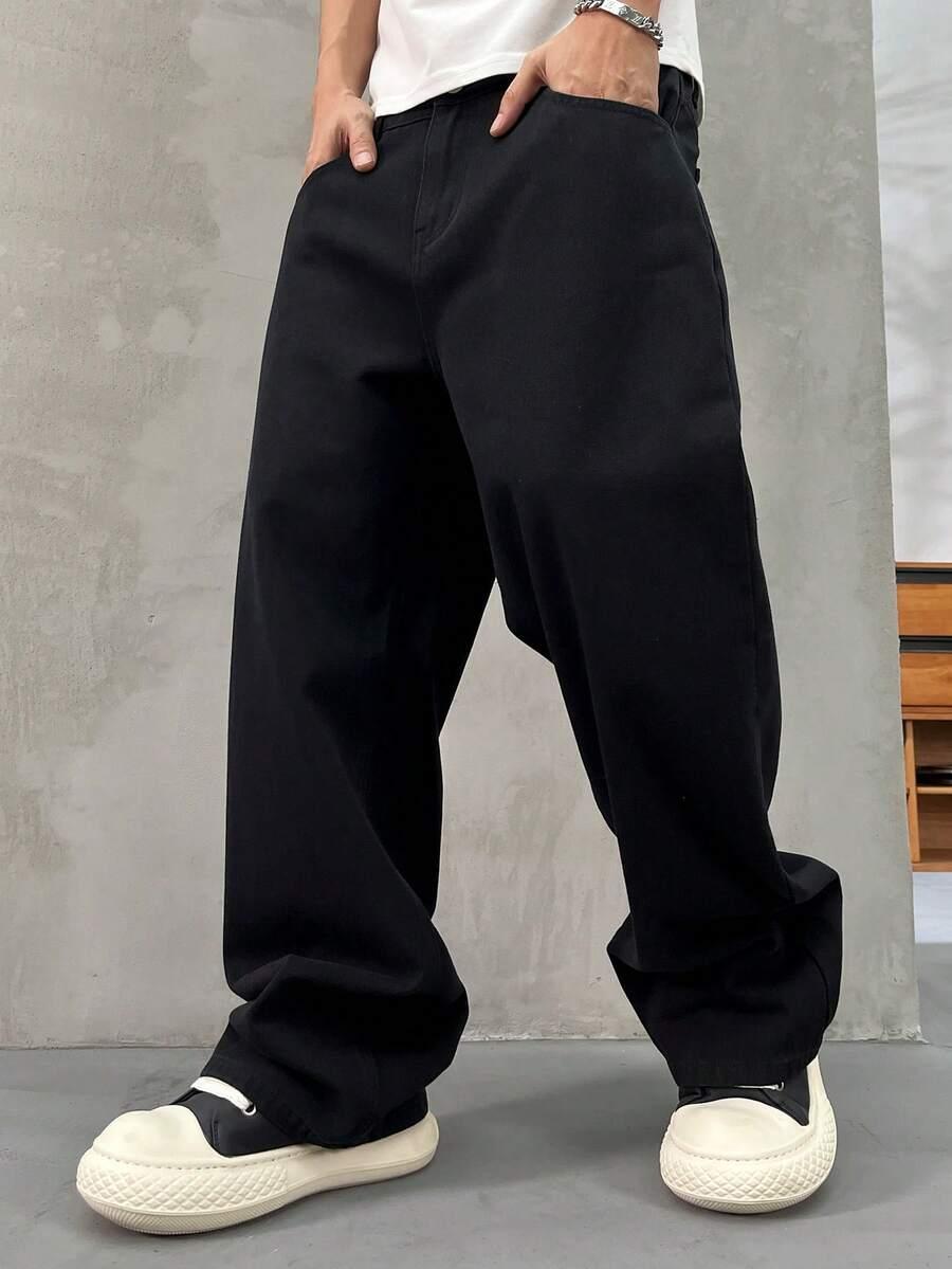 CZARNE SPODNIE JEANS