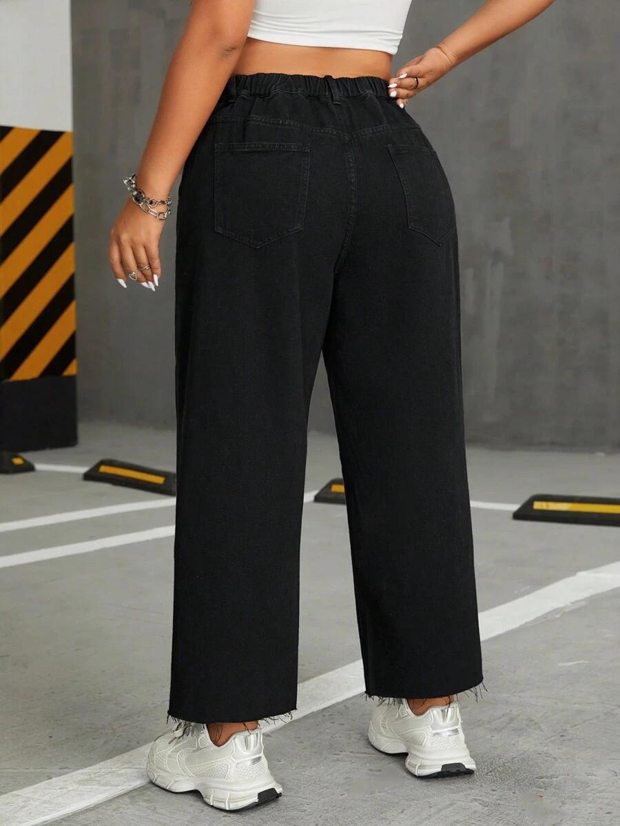 CZARNE SPODNIE JEANS BOYFRIEND 