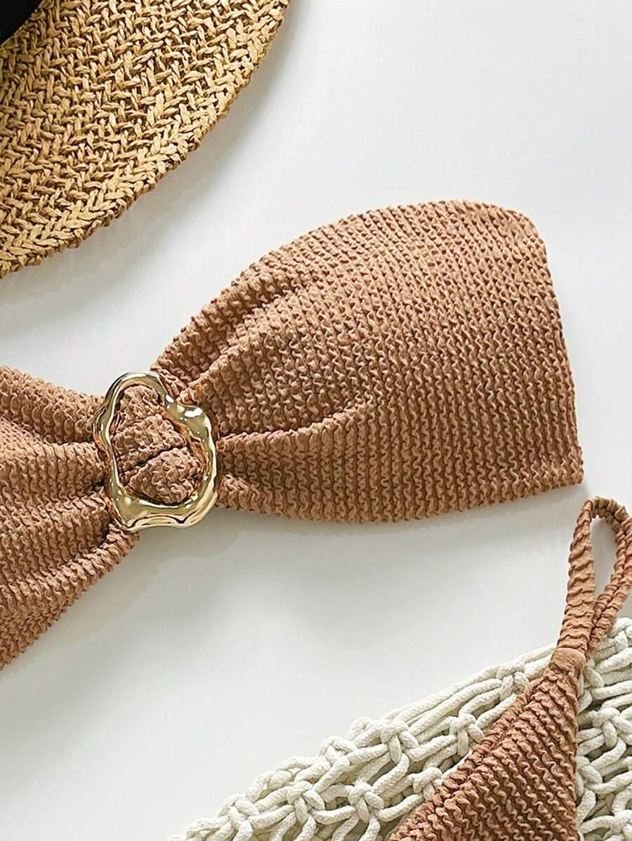 brązowa góra od bikini 