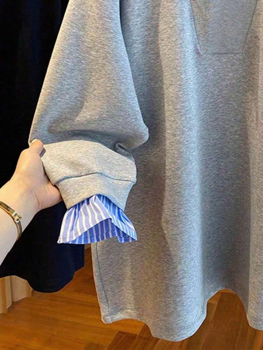 SZARA BLUZA DŁUGI RĘKAW 