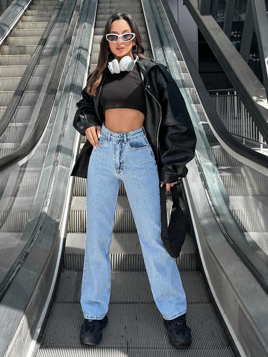 NIEBIESKIE SPODNIE JEANS
