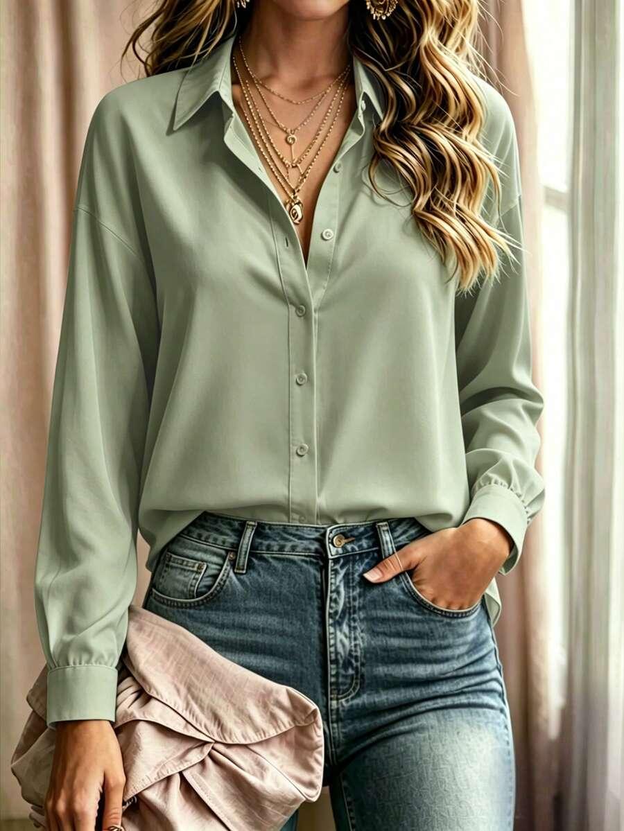 ZIELONA KOSZULA OVERSIZE