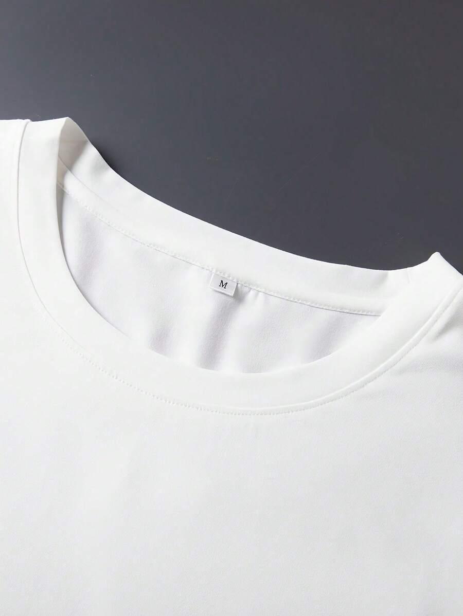 biały t-shirt napis