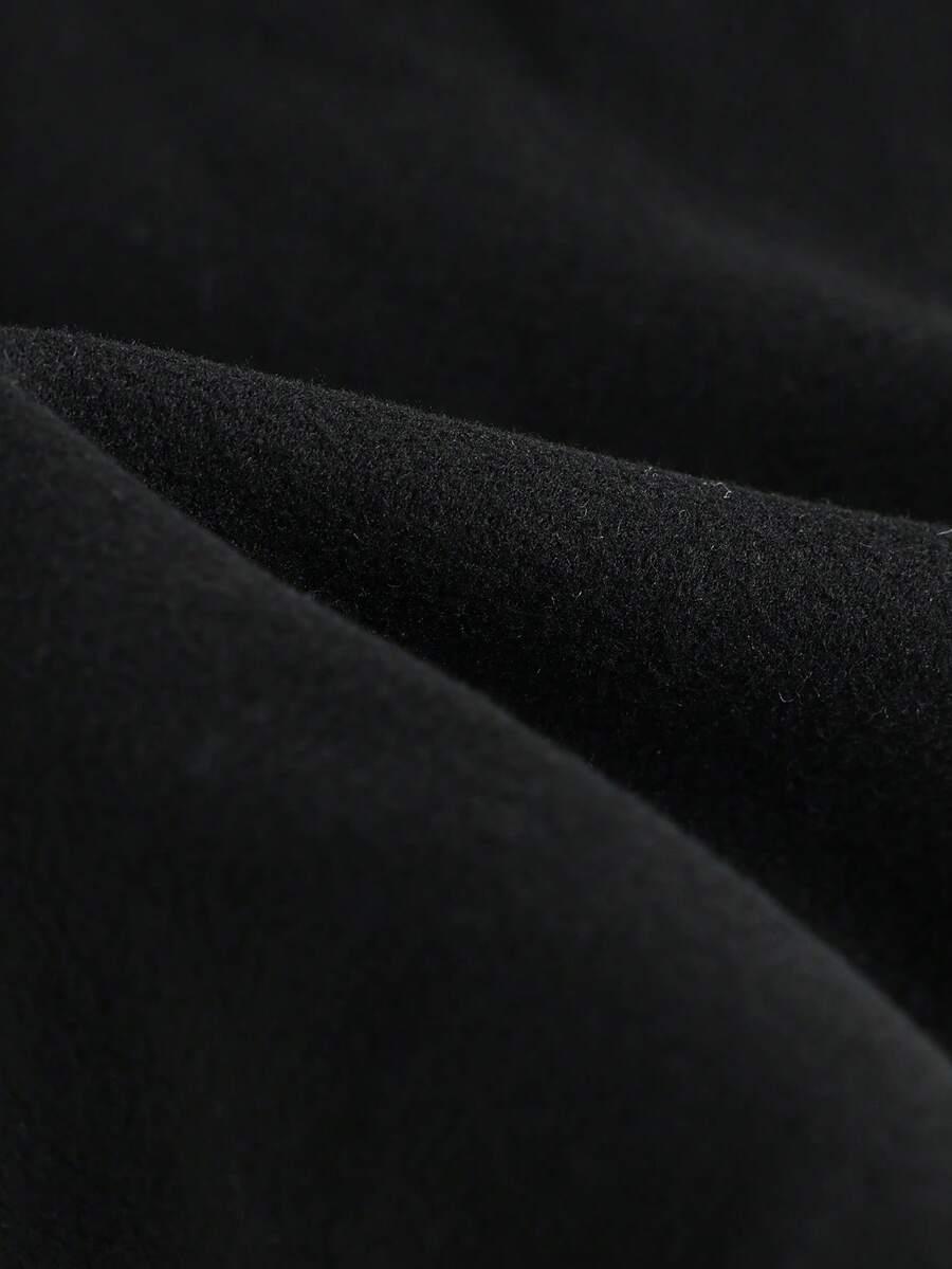 CZARNY KOMPLET SWETER SPODNIE