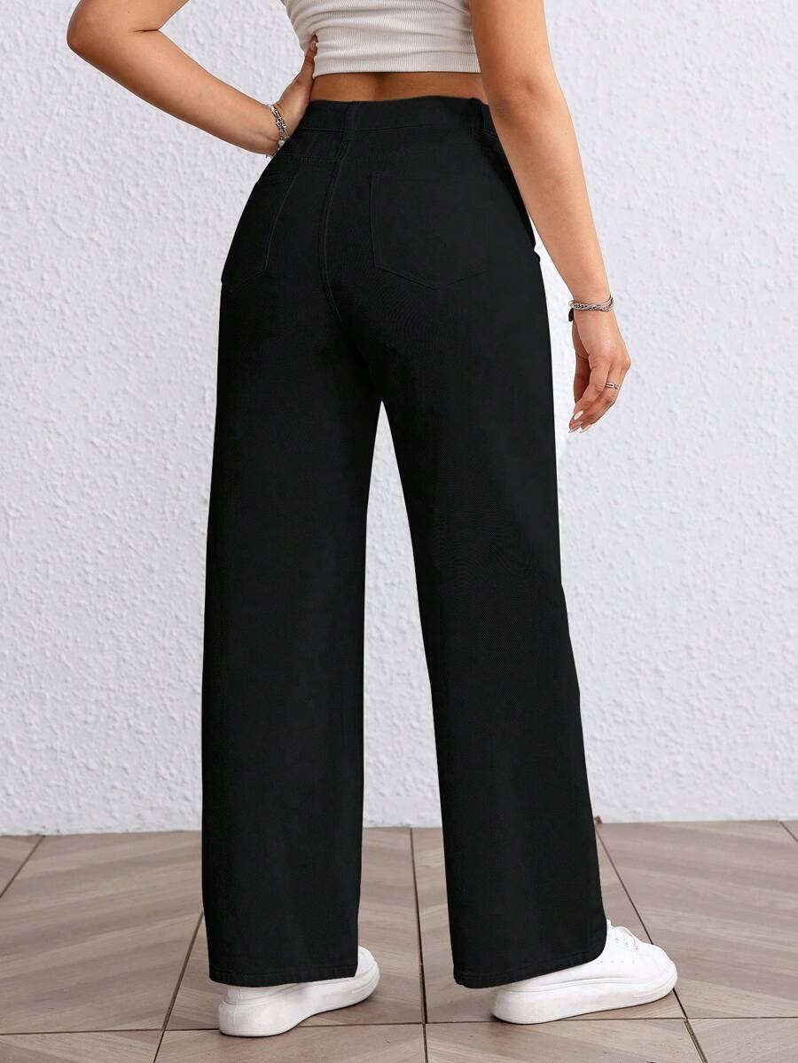 CZARNE SPODNIE JEANS
