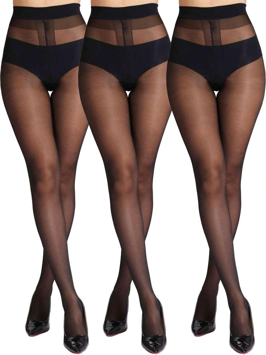 CZARNE RAJSTOPY 3-PACK 