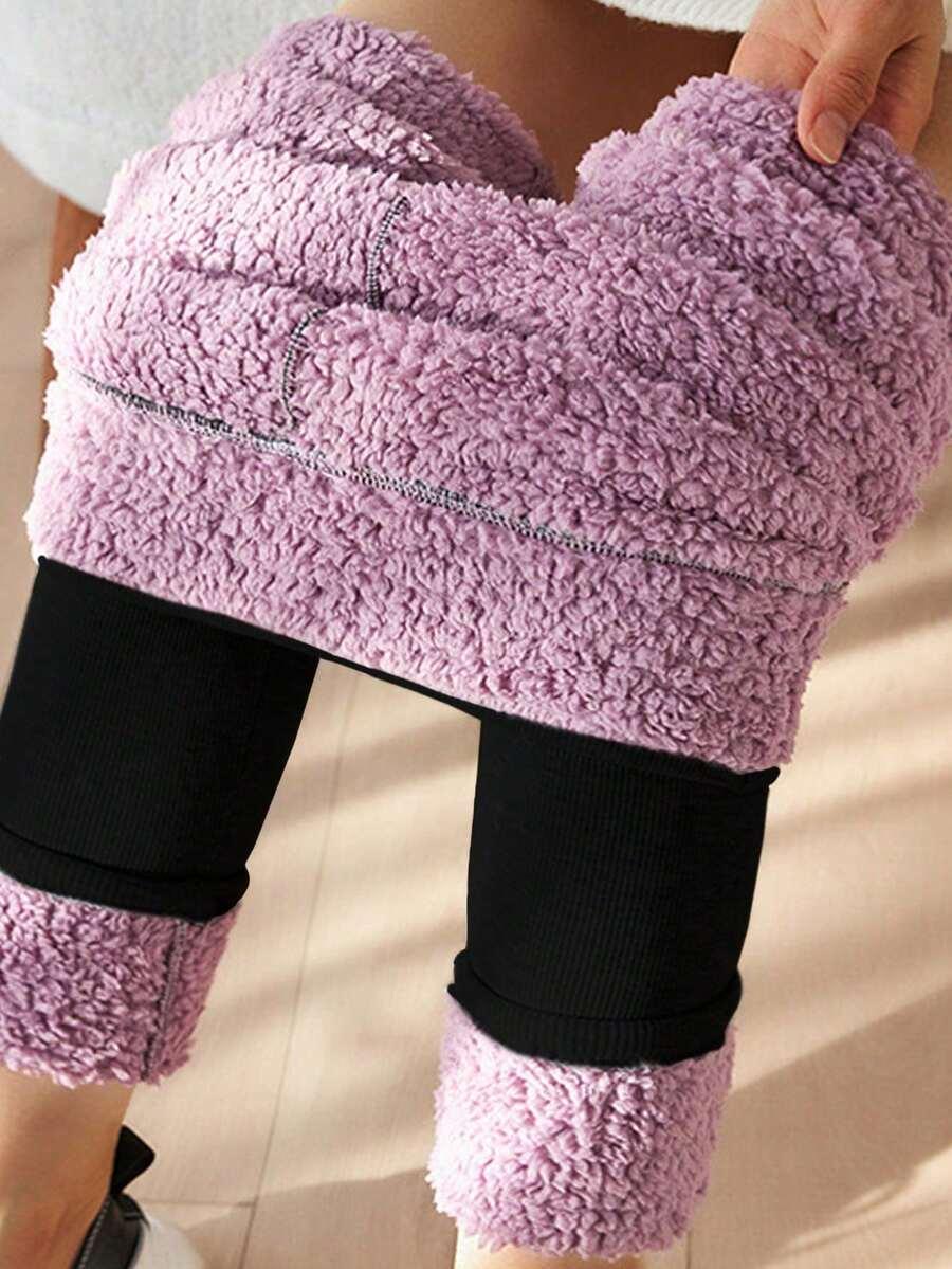 czarne ocieplane legginsy