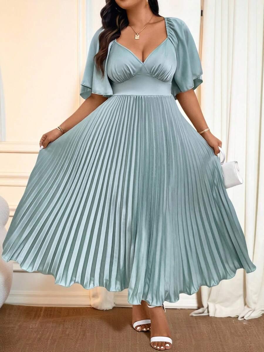 plisowana maxi sukienka
