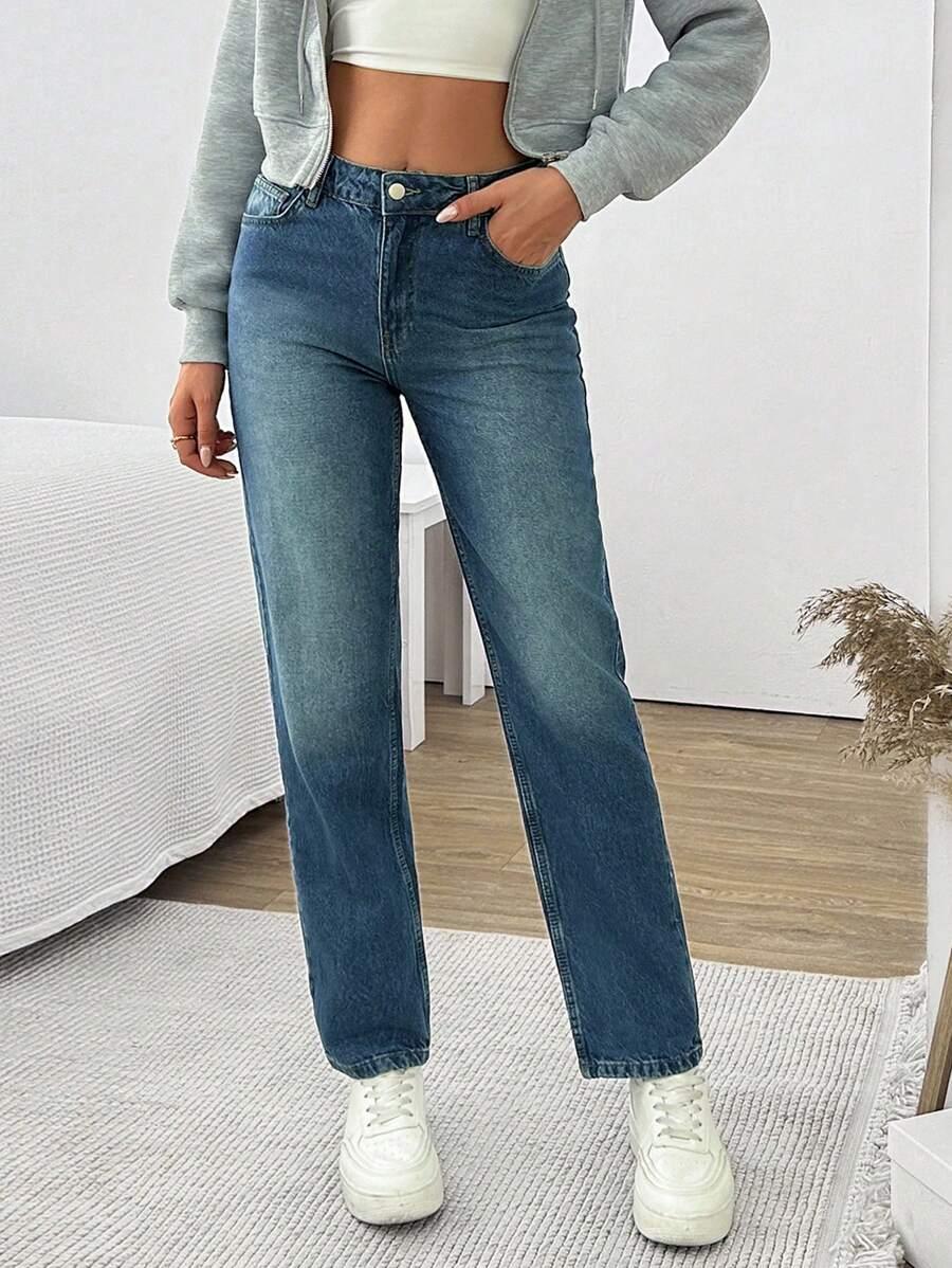 NIEBIESKIE SPODNIE JEANS