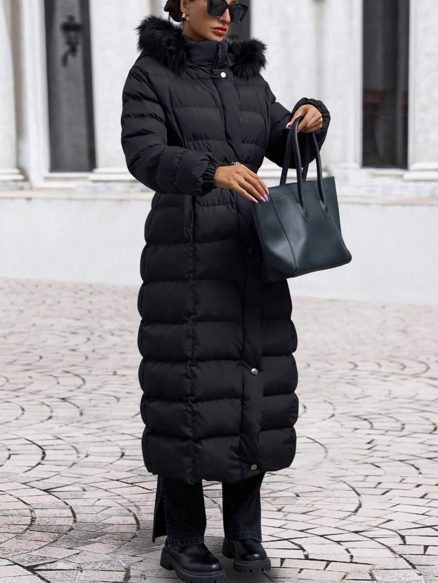 CZARNA PIKOWANA KURTKA KAPTUR