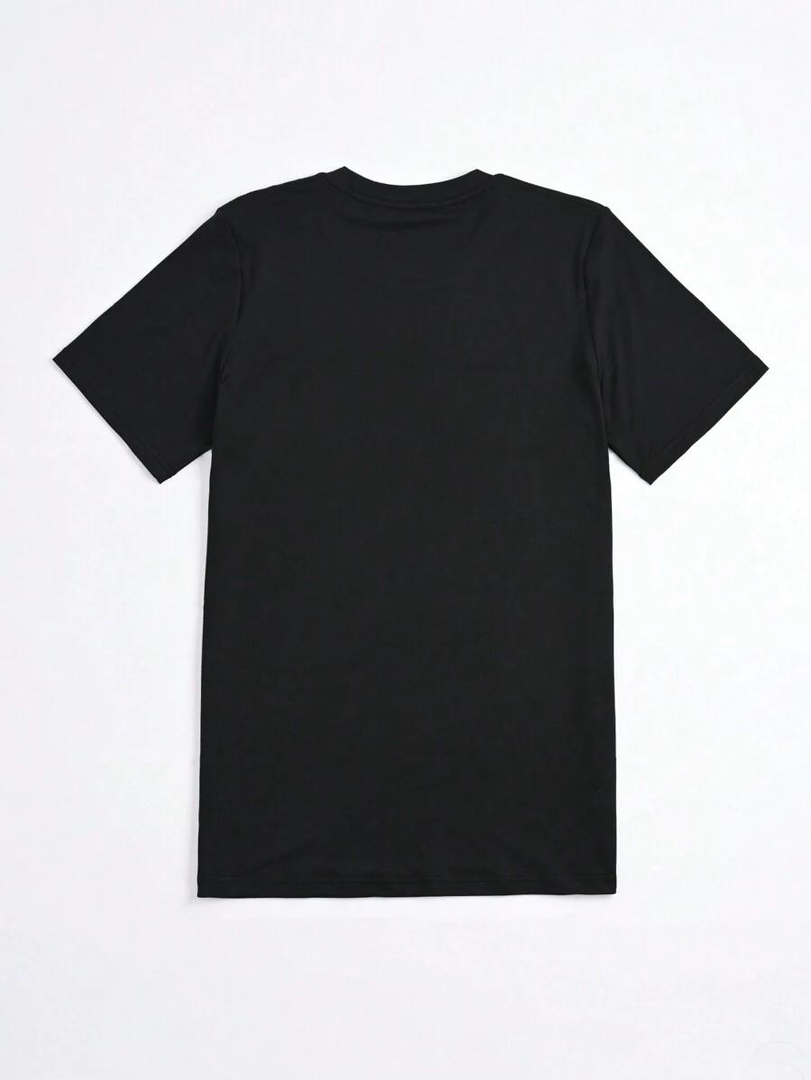 czarny t-shirt print 