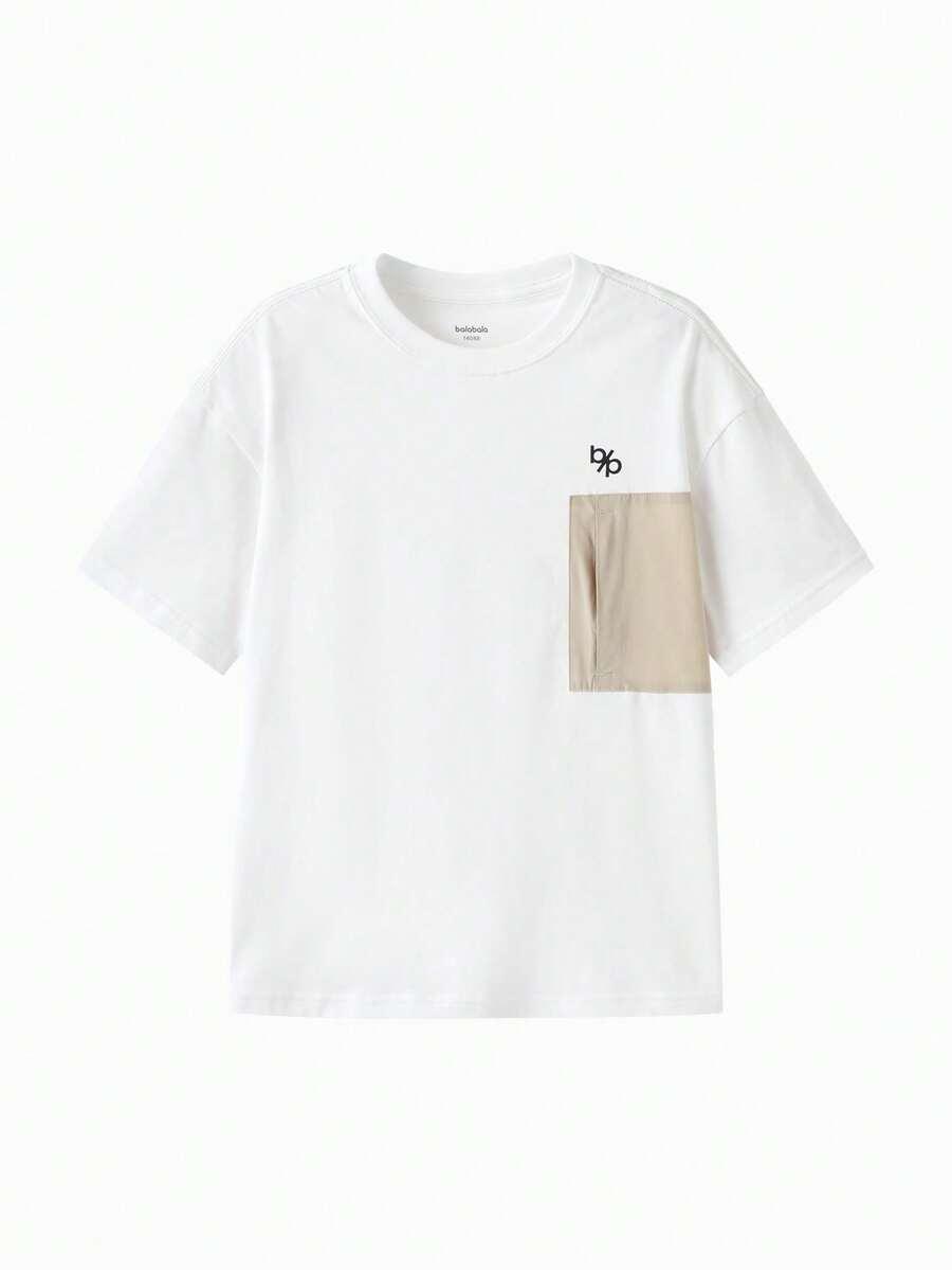BIAŁY T-SHIRT kieszeń
