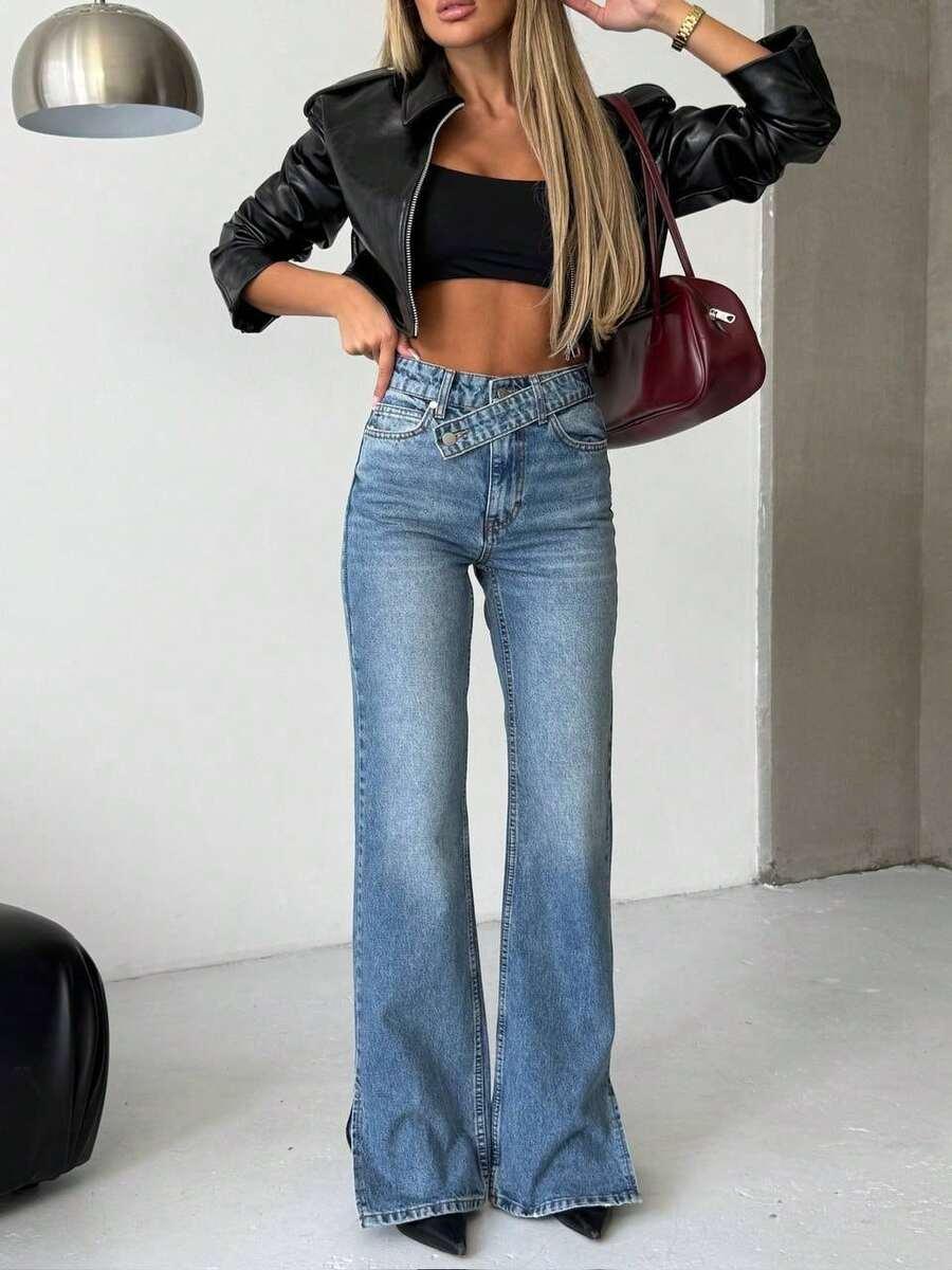NIEBIESKIE SPODNIE JEANS