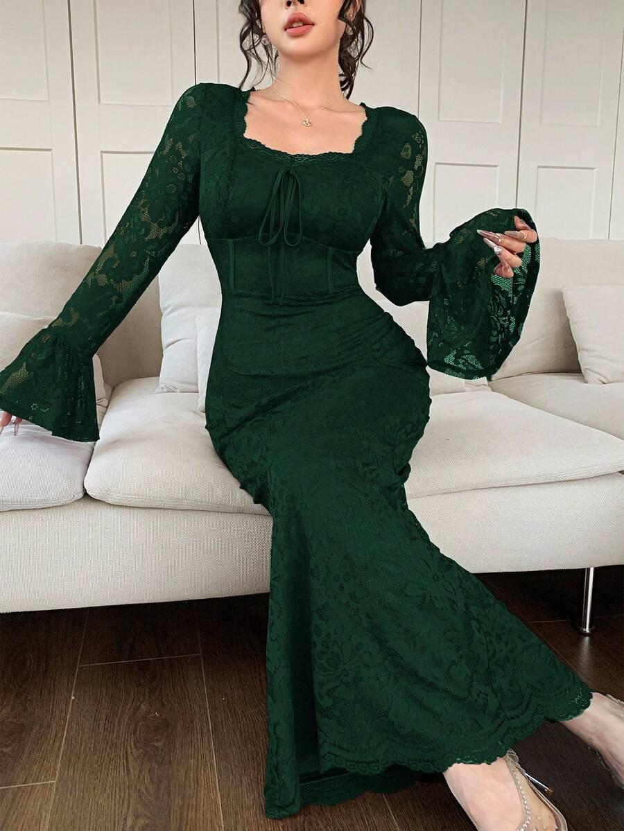 ZIELONA MAXI SUKIENKA