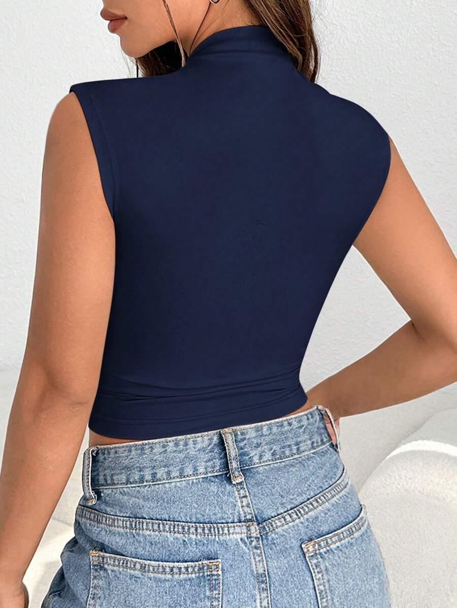 GRANATOWY TOP BASIC