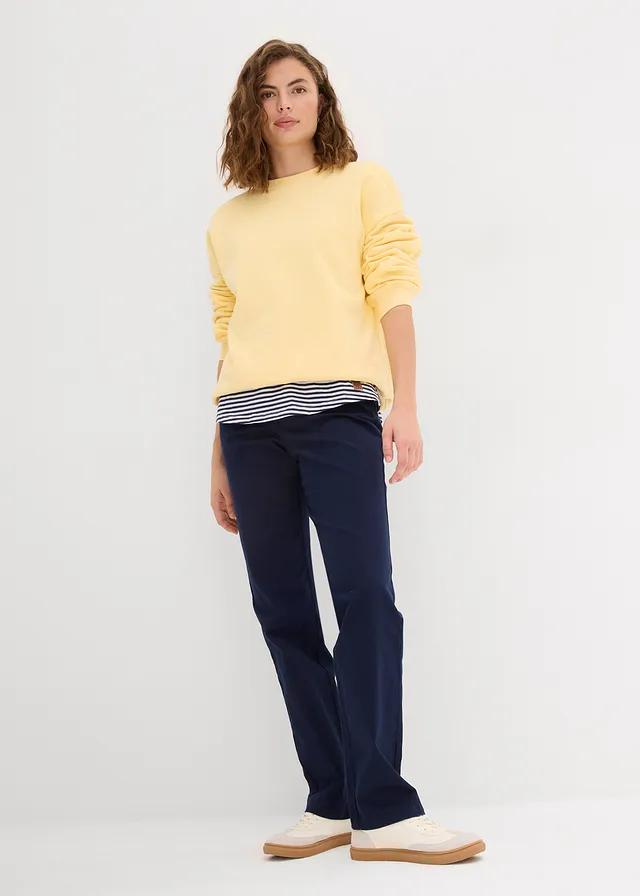 granatowe spodnie jeans 