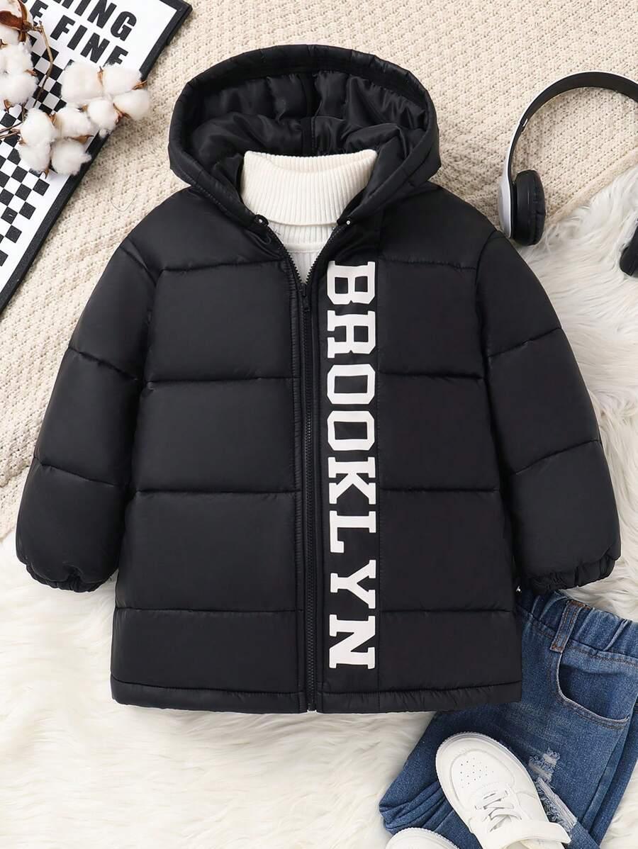 PIKOWANA CZARNA KURTKA Z KAPTUREM BROOKLYN