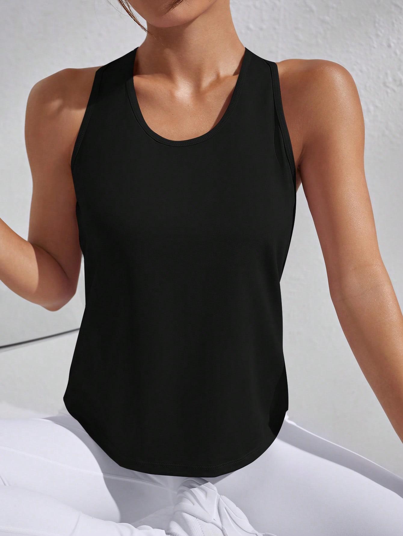 czarny sportowy top