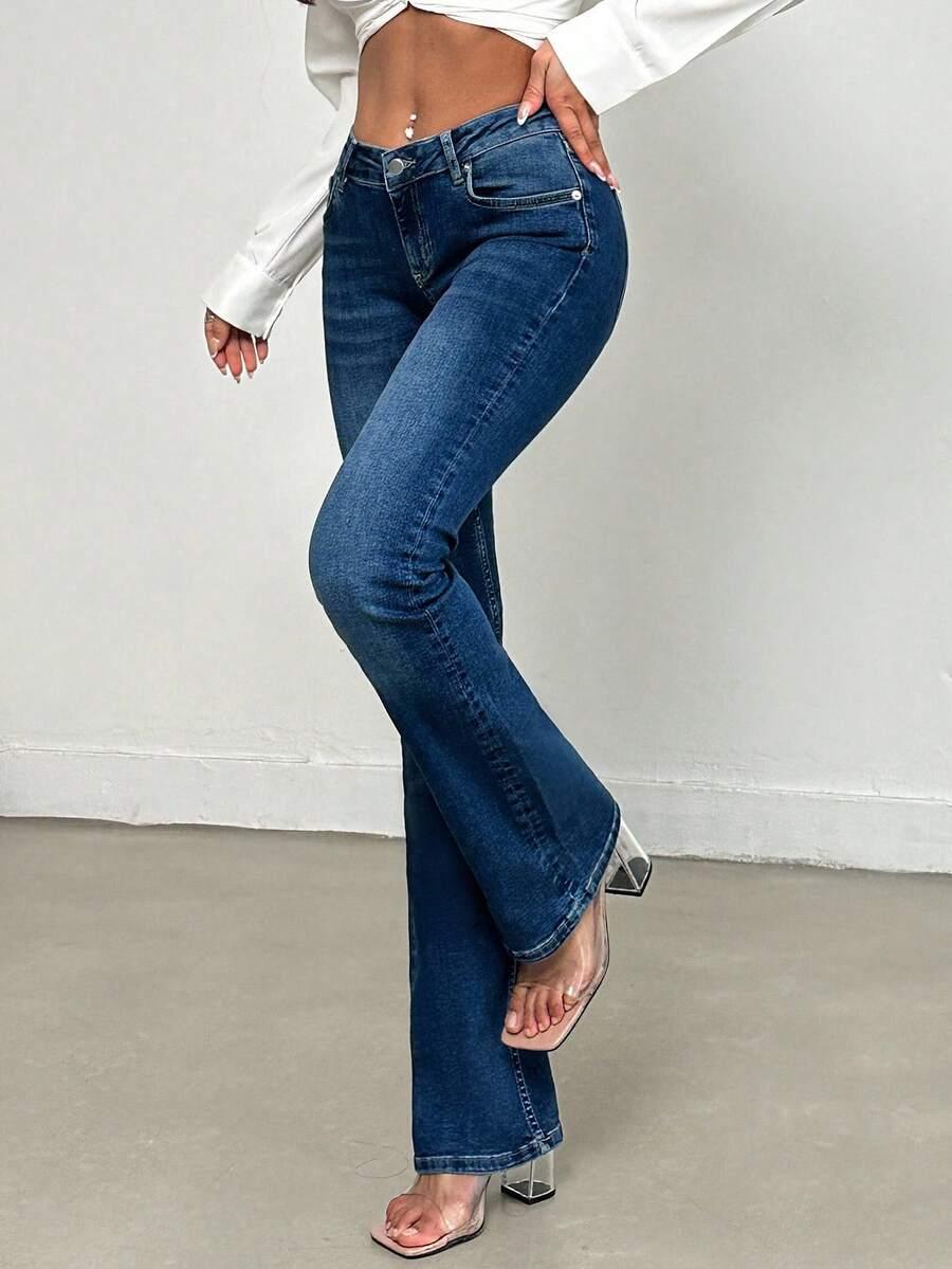 spodnie jeans dzwony 