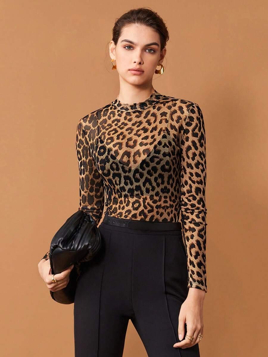DOPASOWANA BLUZKA ANIMAL PRINT 