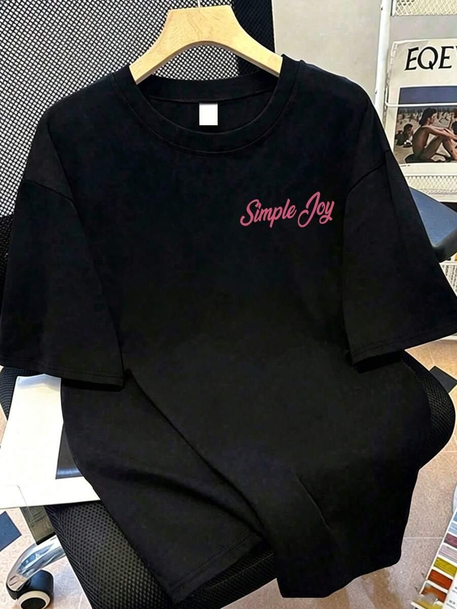 czarny t-shirt wzór