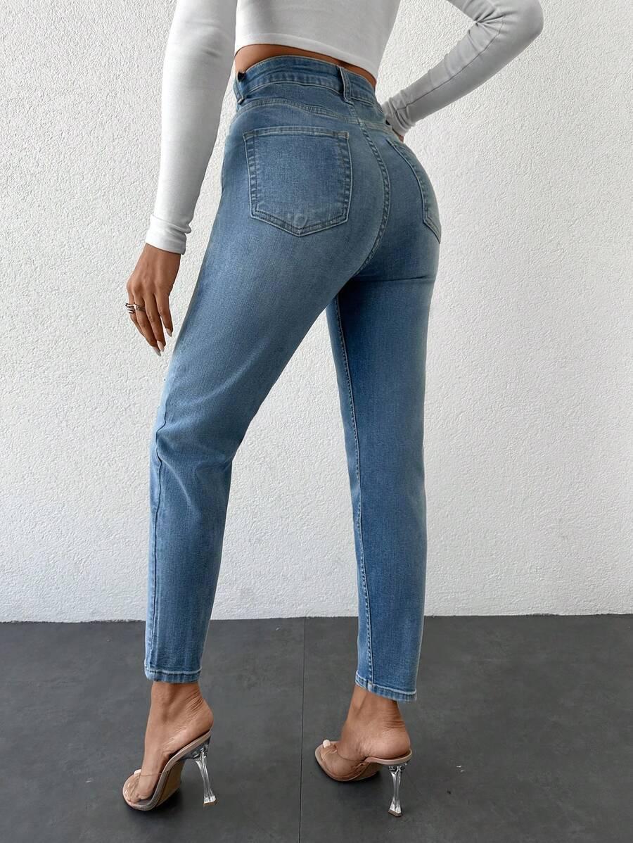 NIEBIESKIE SPODNIE JEANS
