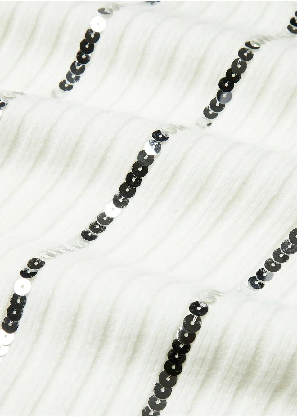 SWETER Z CEKINAMI