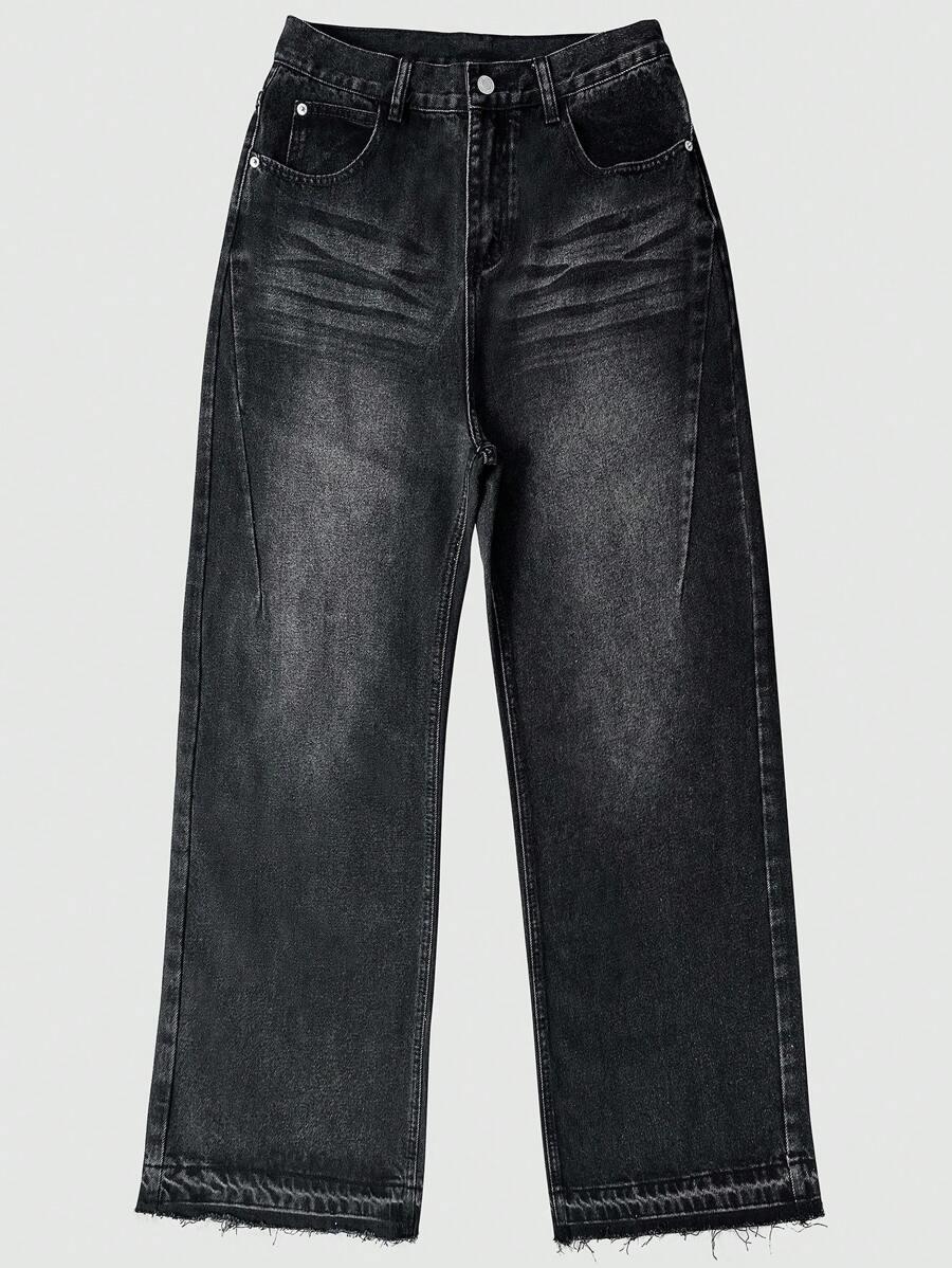 CZARNE SPODNIE JEANS