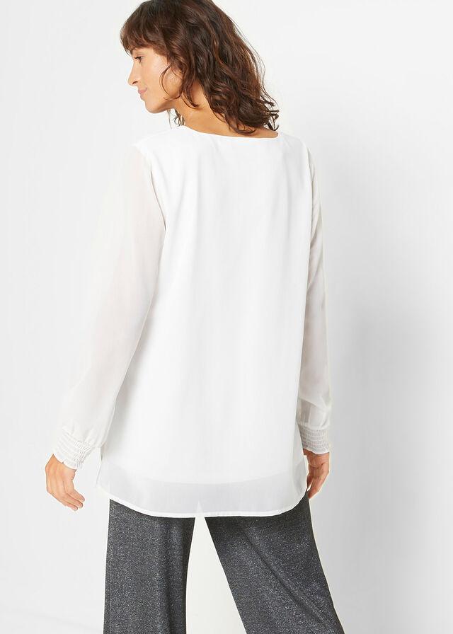 BIAŁA BLUZKA V NECK
