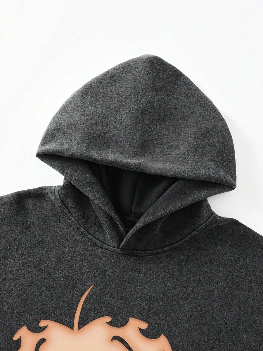 BLUZA Z KAPTUREM NADRUK