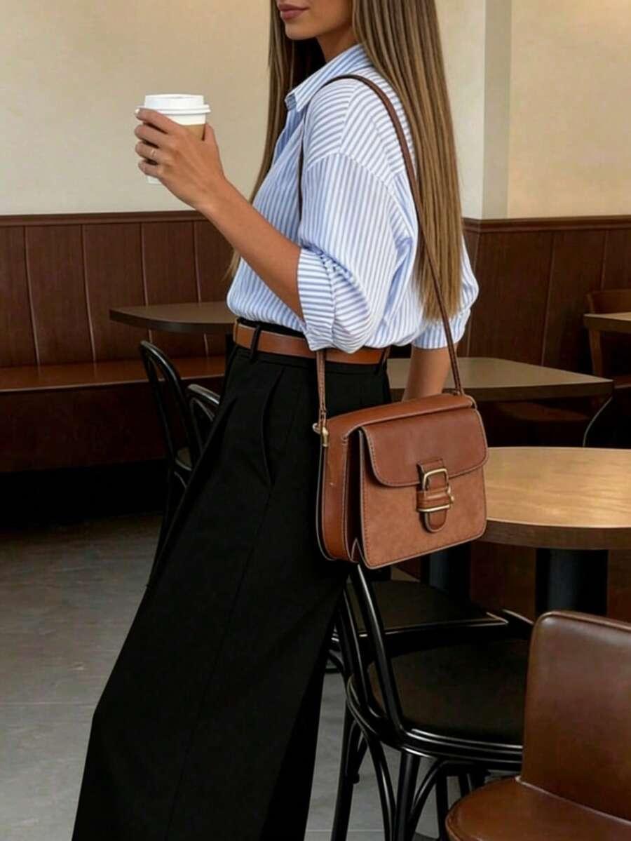 CZARNE ELEGANCKIE SPODNIE