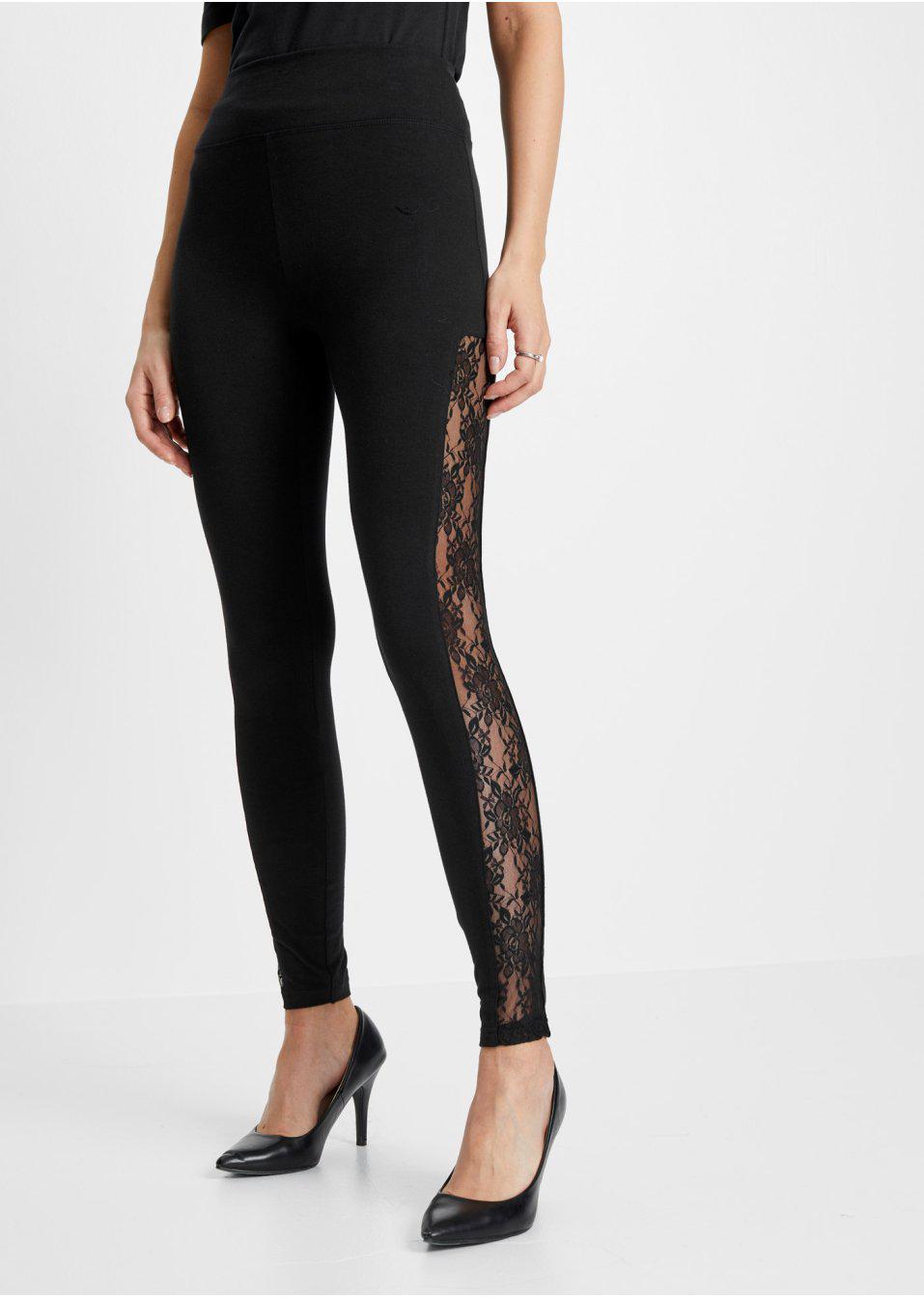 LEGGINSY Z KORONKĄ