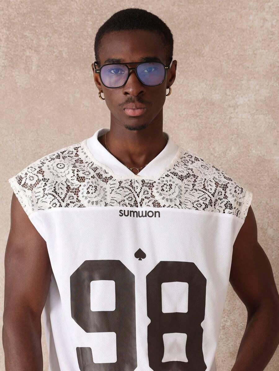 t-shirt koronka print