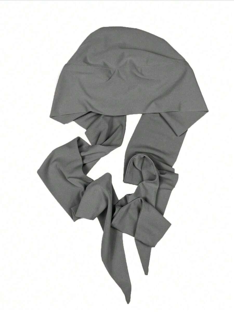 szary turban na głowę