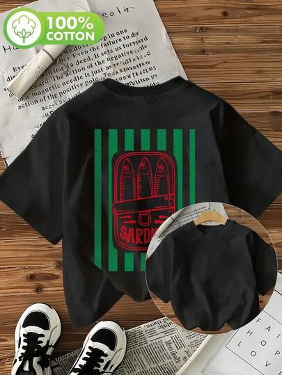 czarny t-shirt print