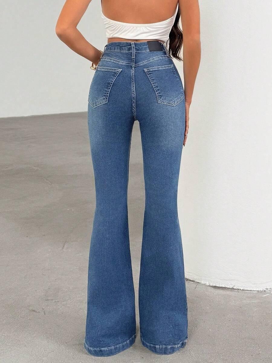 spodnie jeans wysoki stan