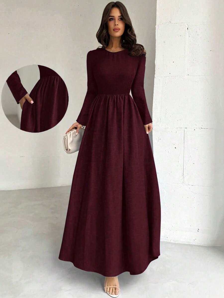 BURGUNDOWA MAXI SUKIENKA 