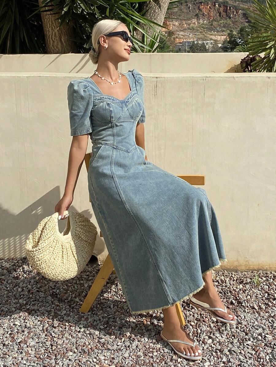 niebieska maxi sukienka 
